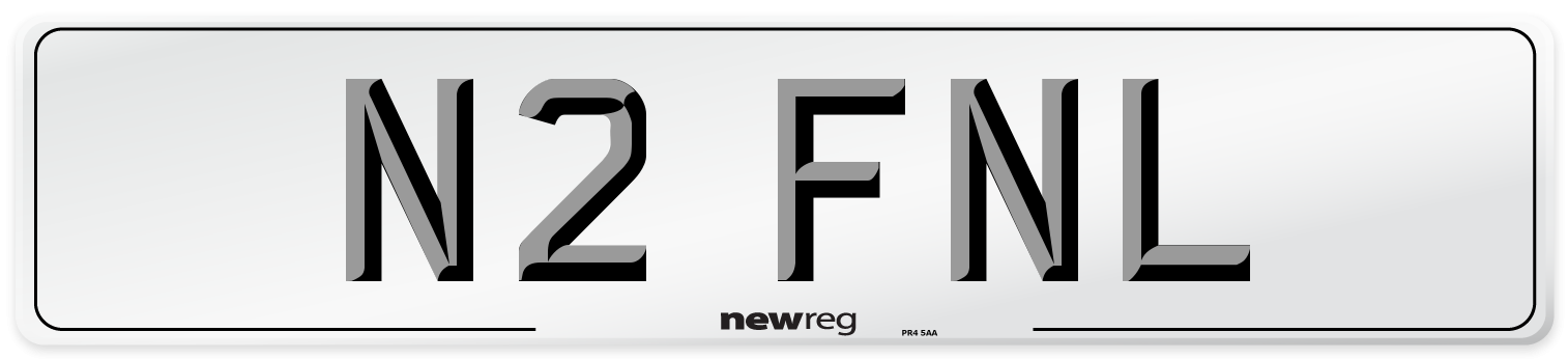 N2 FNL Number Plate from New Reg